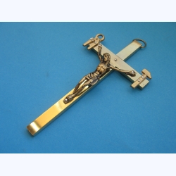 Krzyż saletyński metalowy mosiądz-11 cm